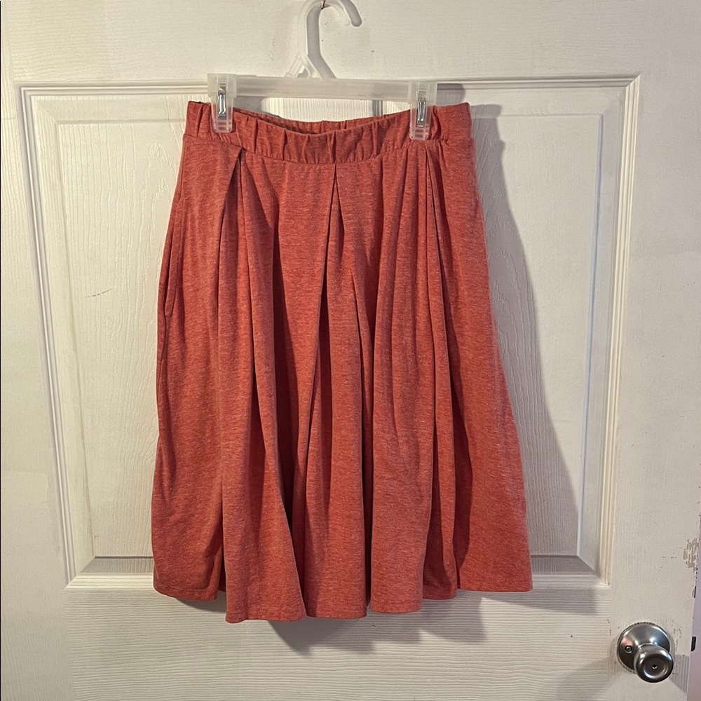 LuLaRoe A-Line Skirt in Vibrant Coral